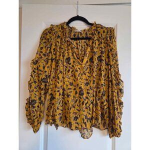 Ulla Johnson silk floral blouse size 8